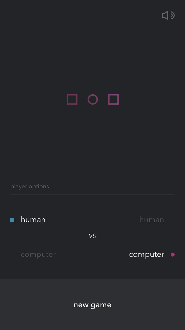 The game menu