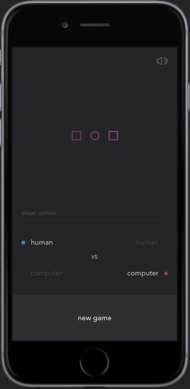 The game menu