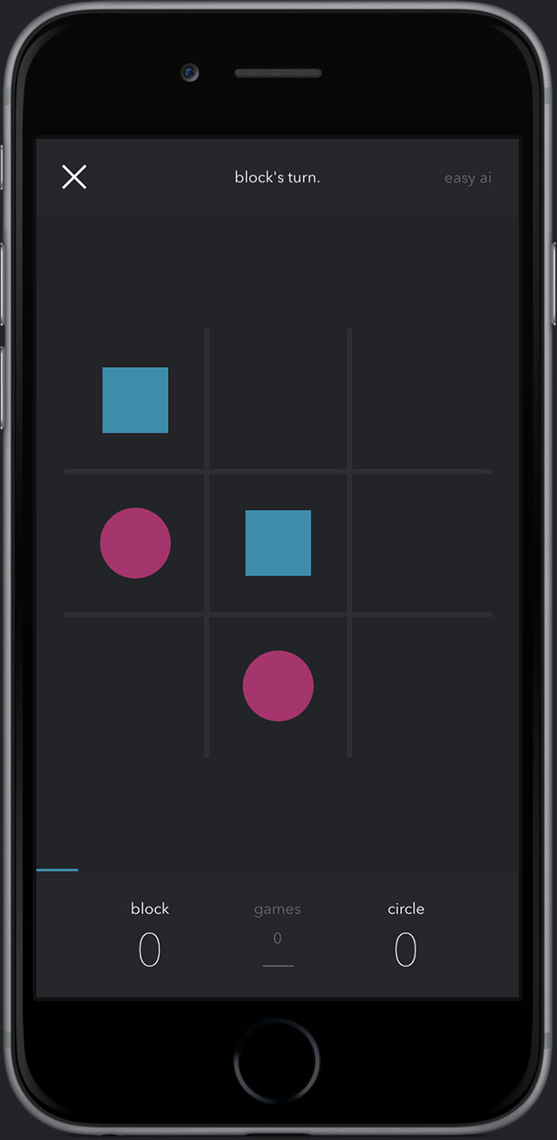 The game screen